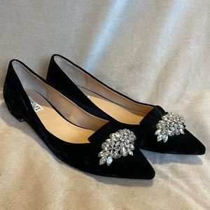 Badgley Mischka pointed flats